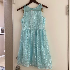 New with Tags! Sparkle Aqua Blue Justice Party Dress